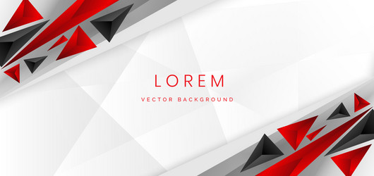 abstract template red and black triangles layered vector image