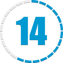 circular chart graph progress completion step vector image
