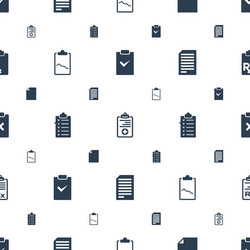 clipboard icons pattern seamless white background vector image