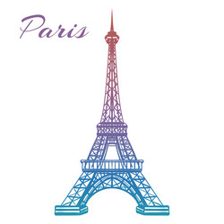 Colorful Eiffel Tower vector image