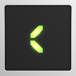 digital character set typeface on a screen vector image