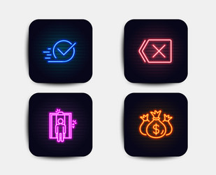 elevator checkbox and remove icons check vector image