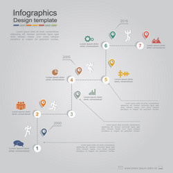 infographic design template with elements vector image