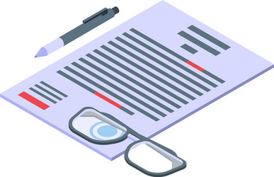 inheritance testament icon isometric style vector image