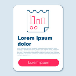 line document with graph chart icon isolated vector image