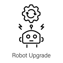 robot upgrade vector image