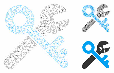 security tools mesh network model vector image