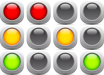 traffic light signal semaphore or control lights vector image