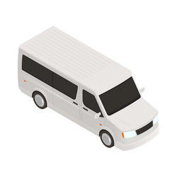Isometric delivery van Royalty Free Vector Image
