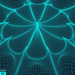 3d perspective grid background technology style vector image