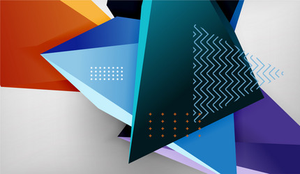 abstract color triangles geometric background vector image