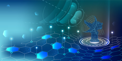 Abstract Technology Signal Network vector image