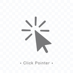 Click Pointer Icon - Transparent vector image