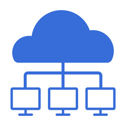 Cloud computing concept design devices connected vector