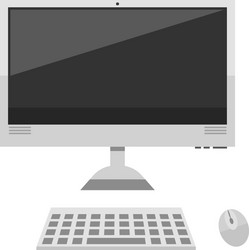 desktop computer vector image