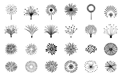 Exploding Fireworks Set vector image