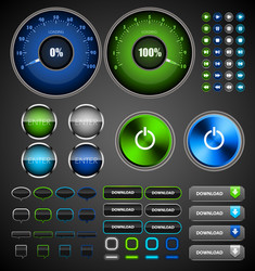 internet icons and buttons vector image