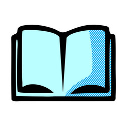 Open book icon on white background vector