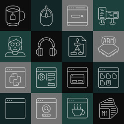 set line processor browser files search engine vector image