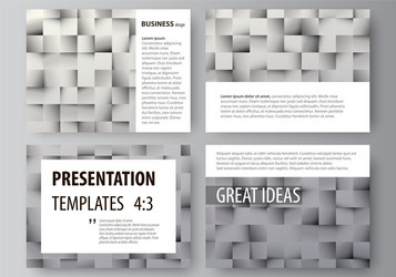 Set of business templates for presentation slides vector