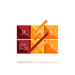 square option infographic banner data vector image