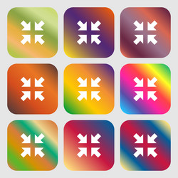 exit full screen icon vector image