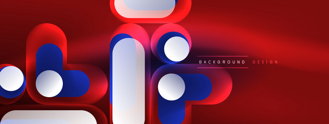 glowing round shapes abstract background template vector image