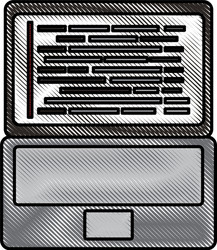 laptop coding concept web developer programming vector image