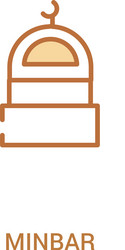 minbar concept 2 colored icon simple line element vector image