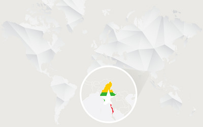 myanmar map with flag in contour on white vector image