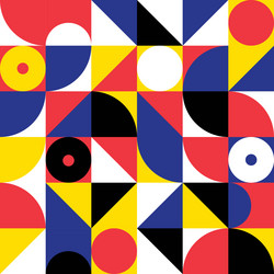 abstract seamless pattern with geometric shapes vector image