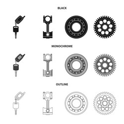 auto and part symbol set vector image