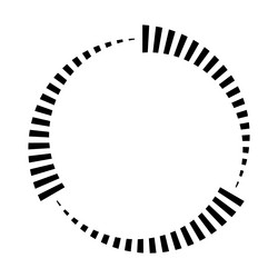 circular abstract loading bar with bold black vector image