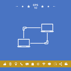 computer network data exchange transfer concept vector image