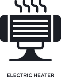 electric heater isolated icon simple element from vector image