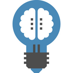 learn to think flat web icon concept vector image