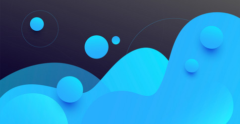 liquid background with dynamic bubbles minimalist vector image