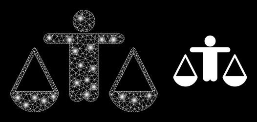 polygonal carcass mesh judge with magic vector image