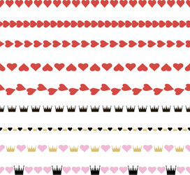 set seamless edging vector image