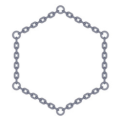 abstract hexagon chain vector image