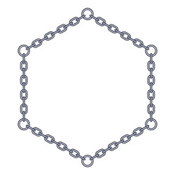 abstract hexagon chain vector