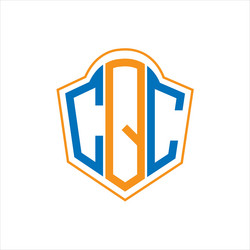 CQC Monogram Shield Logo - Abstract Initial Marks vector image