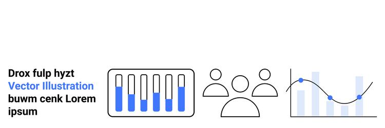 data analysis with charts team collaboration vector image