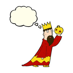 one of the three wise men with thought bubble vector image