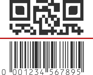 qr and barcode mixwd scanning scan me concept vector image