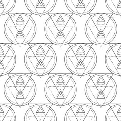 Sacred geometry shapes seamless pattern Royalty Free Vector