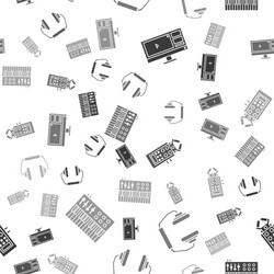 set video recorder or editor software on monitor vector image