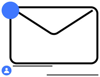 email notification with a new message alert vector image