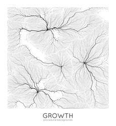 generative branch growth pattern square vector image