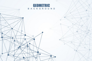 geometric abstract background with connected line vector image